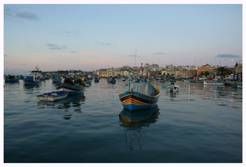 Fischerboote in Marsaxlokk - Morgenimpression