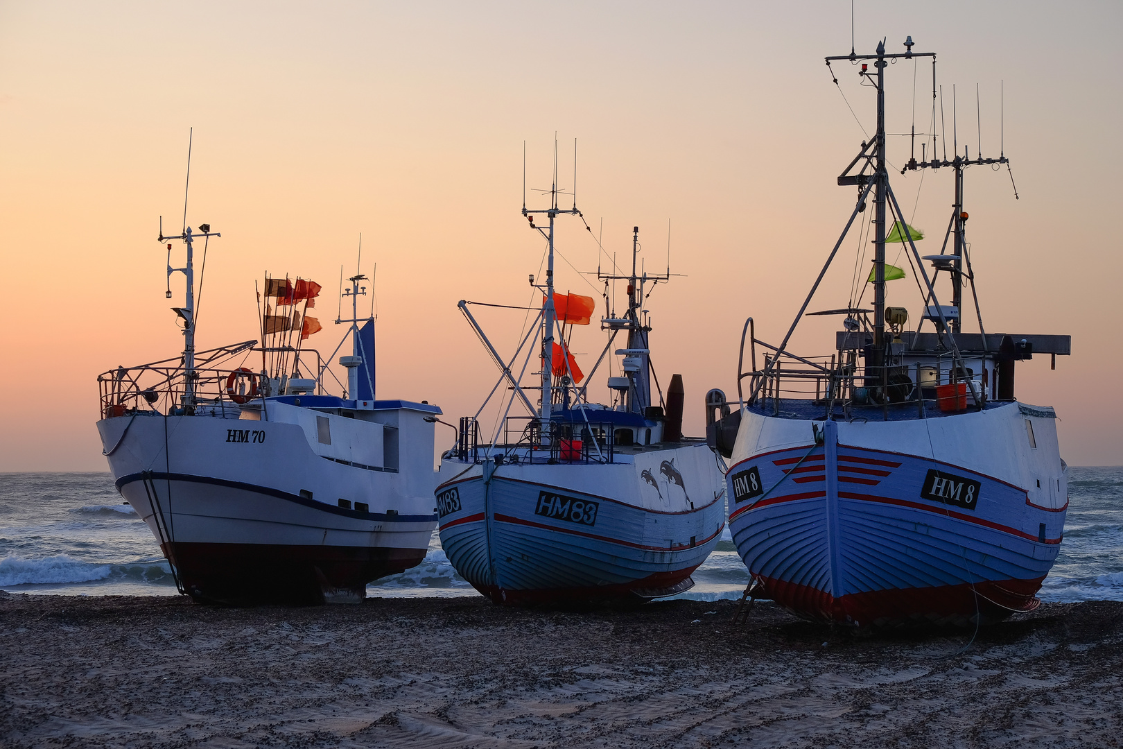 Fischerboote in Thorupstrand