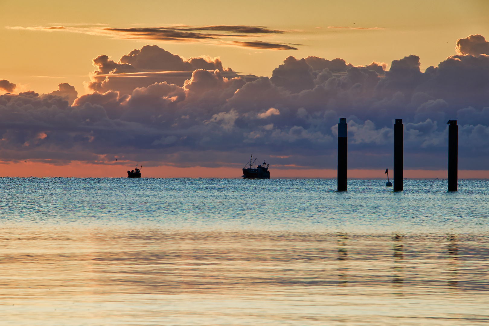 Fischerboote Sonnenaufgang