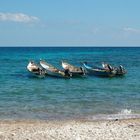 Fischerbote an Strand