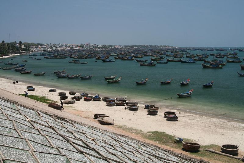 Fischerbote in Mui Ne