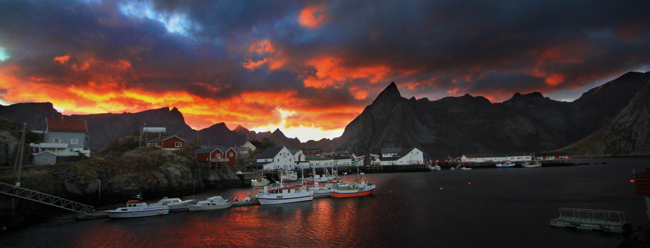 Fischerdorf in Norwegen