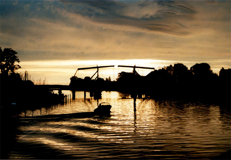 Fischerdorf Wieck in der Morgenfrühe