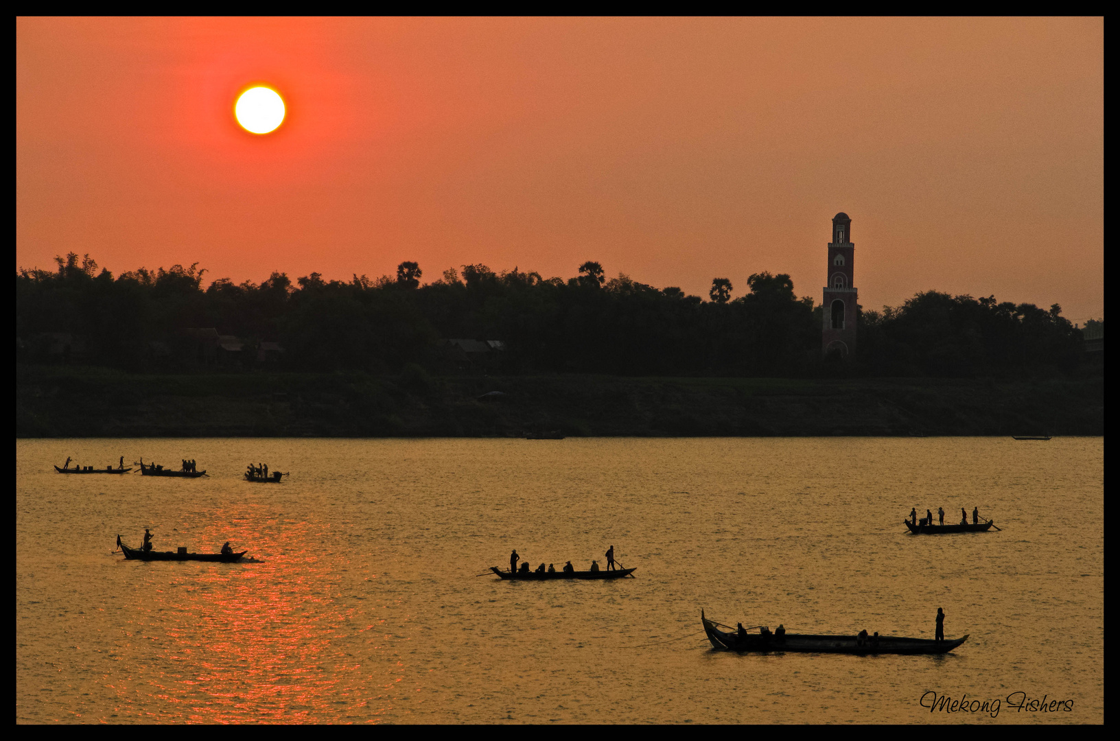 Fischerei Auf dem Mekong