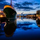 Fischereihafen Bremerhaven zur Blauen Stunde