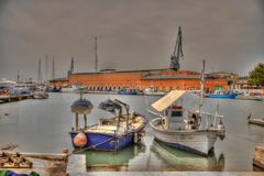 fischereihafen in palma, hdr