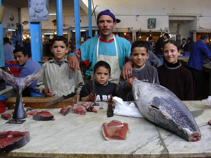 Fischerfamilie in Monastir