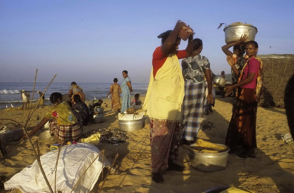 Fischerfrauen in Kerala - analog