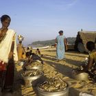 Fischerfrauen in Kerala, Indien - analog