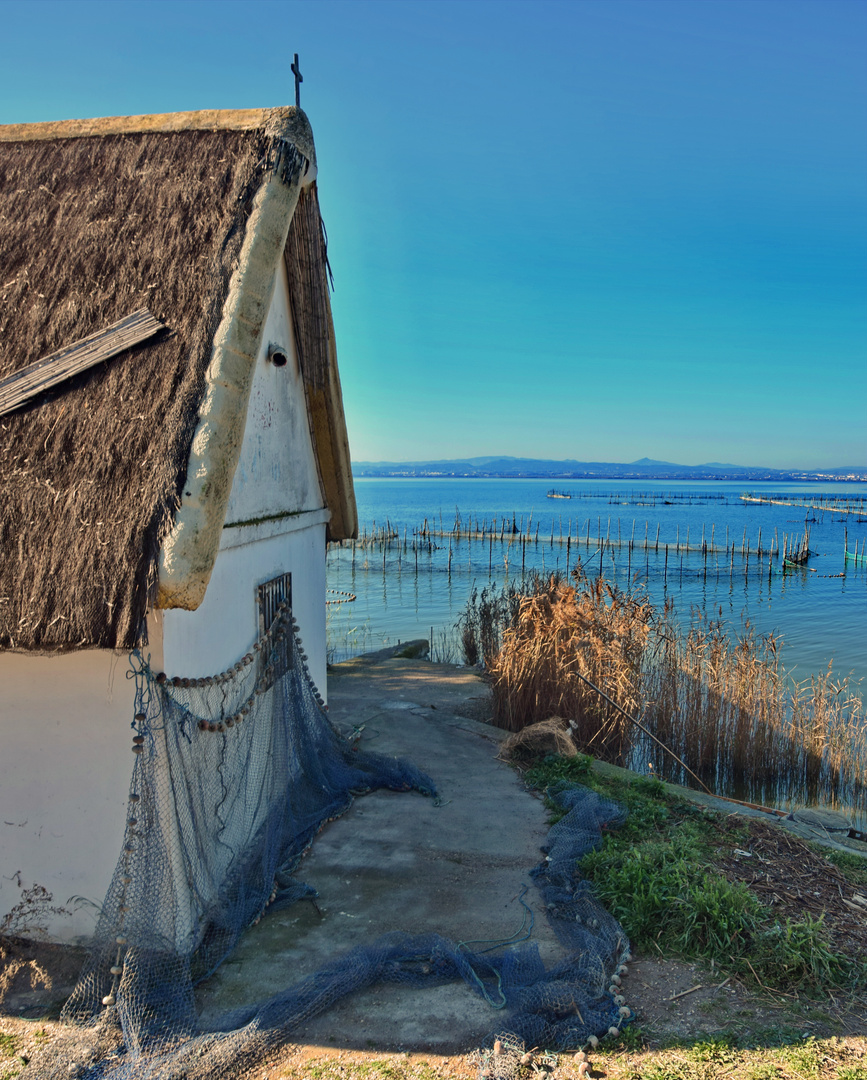 Fischerhäuschen am Albufera See