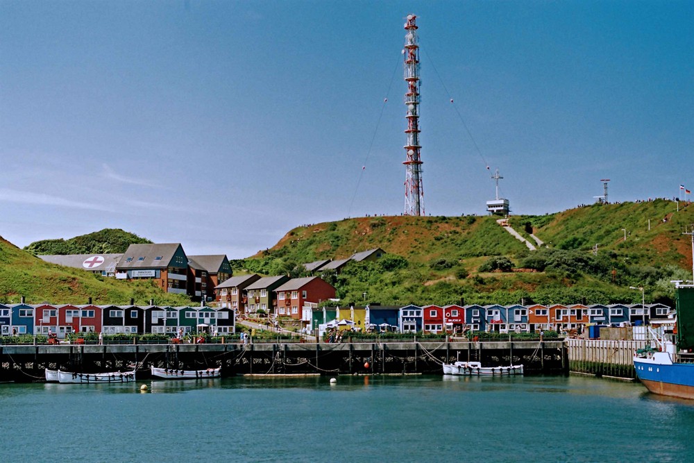 Fischerhäuschen und Krankenhaus von Helgoland