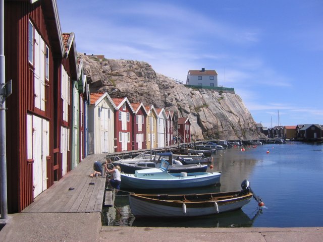 Fischerhäuser auf Smögen in Schweden