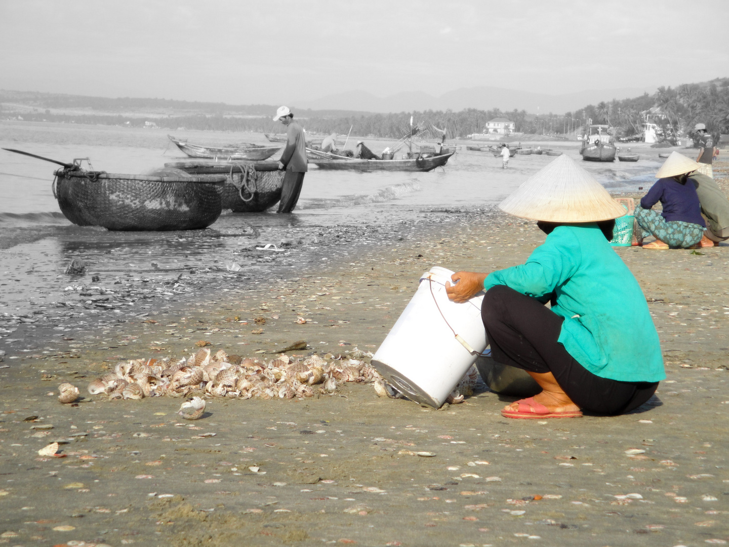 Fischerhafen in Mui Ne, Vietnam.