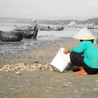 Fischerhafen in Mui Ne, Vietnam.