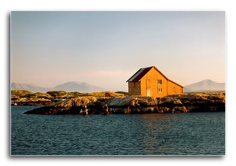 Fischerhütte am Abend