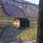 Fischerhütte am Almsee in Österreich