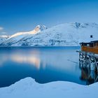 Fischerhütte am Jokelfjord / Norwegen