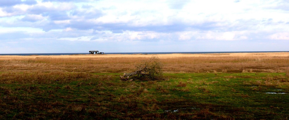 Fischerhütte an der Hesselø Bugt