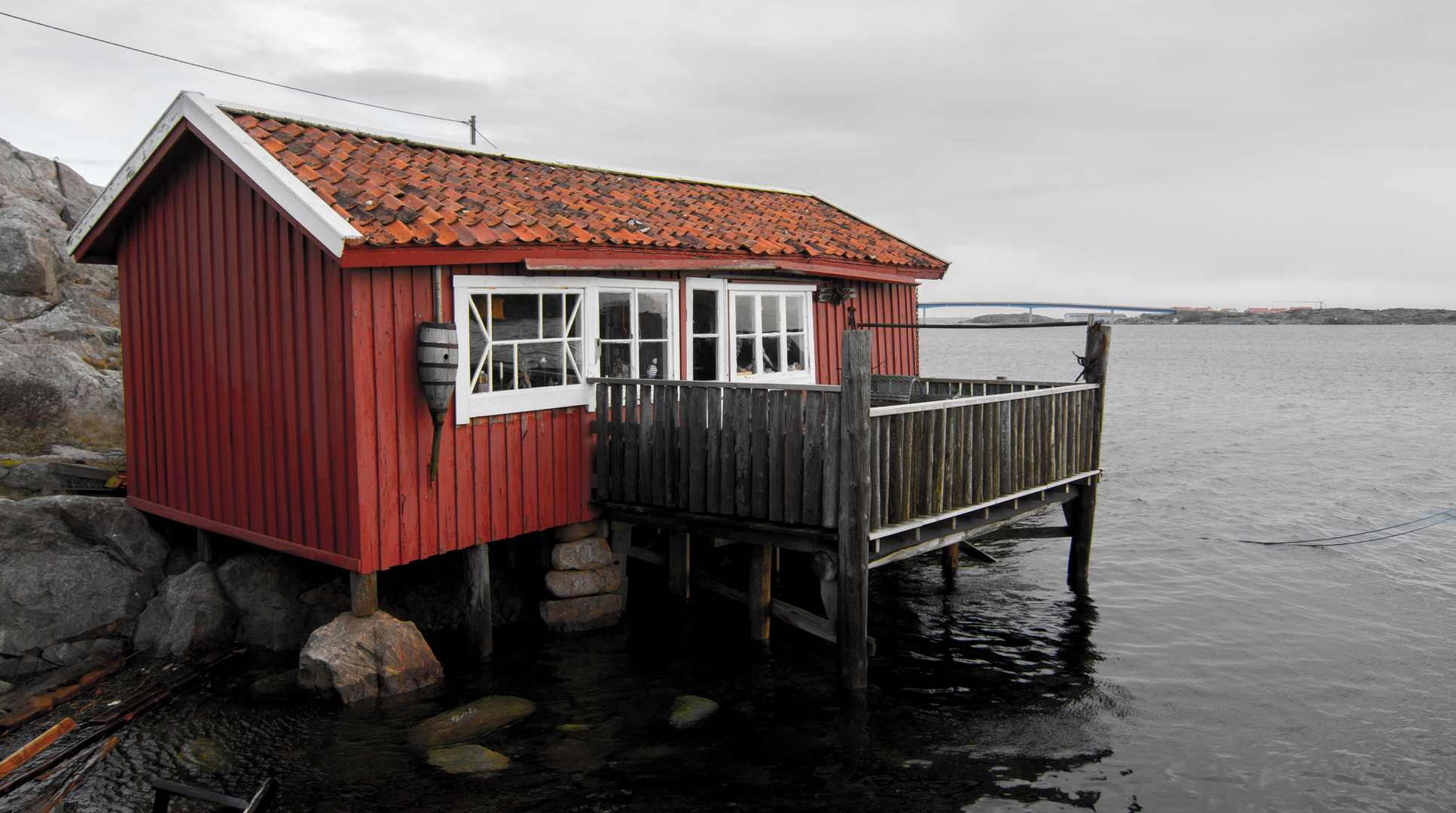 Fischerhütte auf der kleinen Insel Hönö