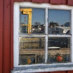 Fischerhütte im Hafen von Laboe......