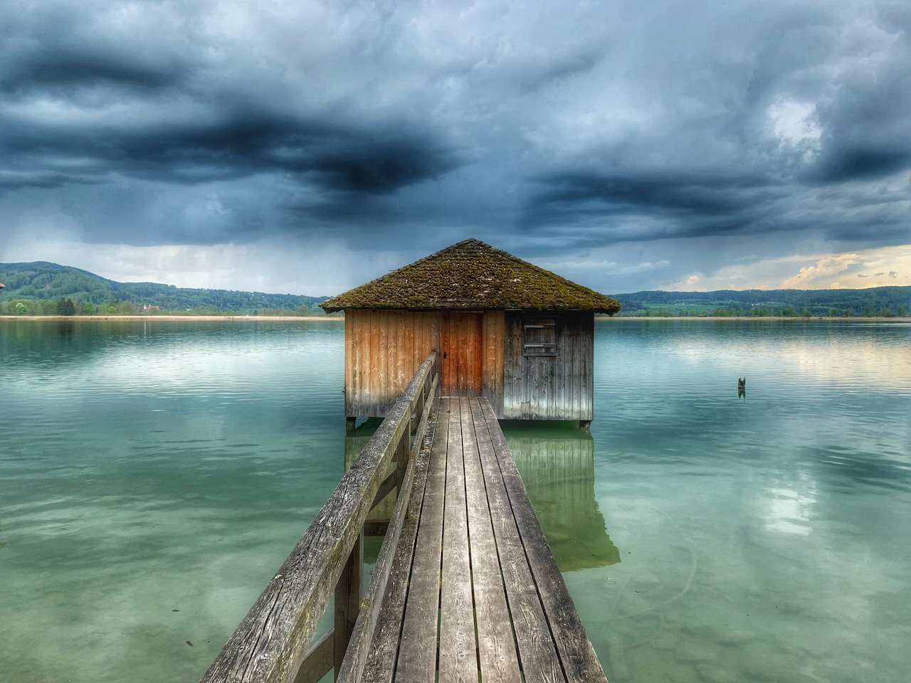 Fischerhütte im Kochelsee