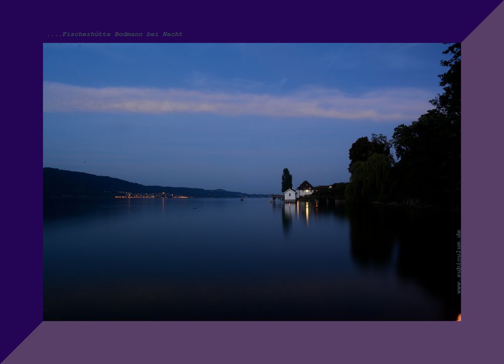 Fischerhütte im Licht der Nacht