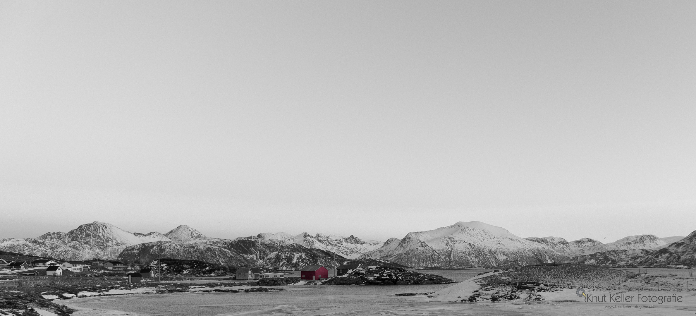 Fischerhütte in Sommarøy, Eismeer, Norwegen