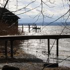 Fischerhütte/Bootshaus im Gegenlicht