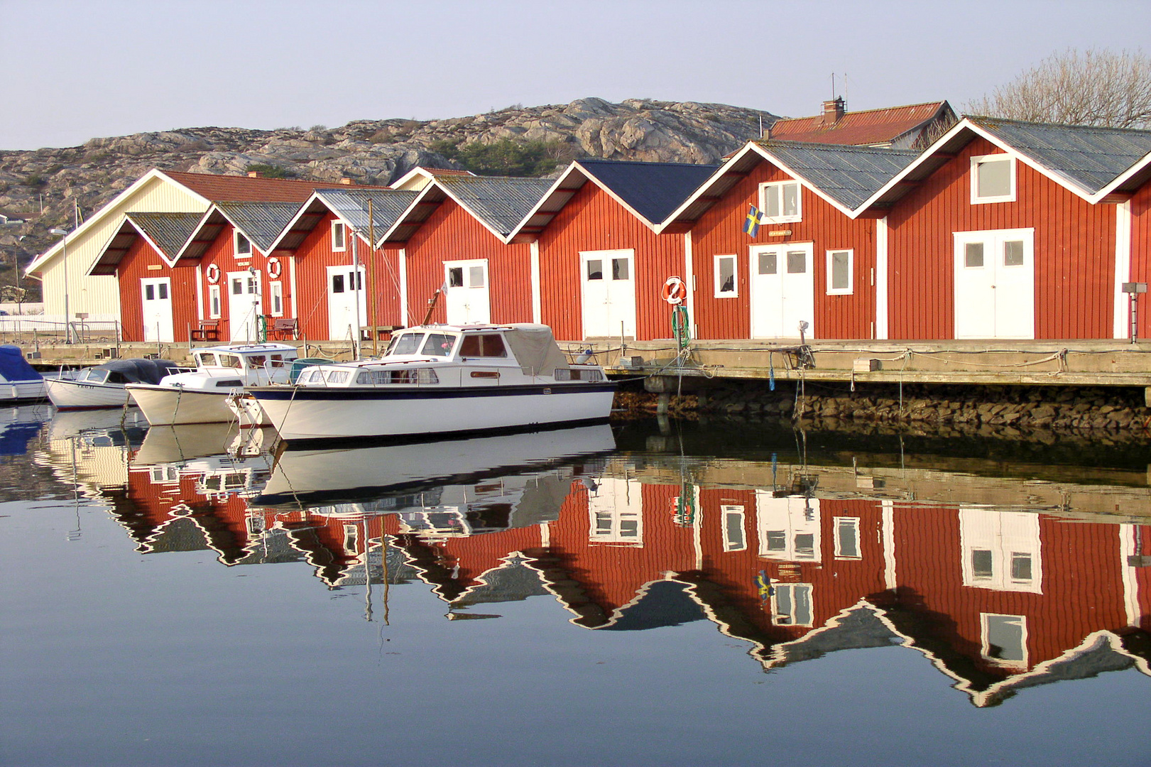 Fischerhütten in Rönnäng auf der Insel Tjörn