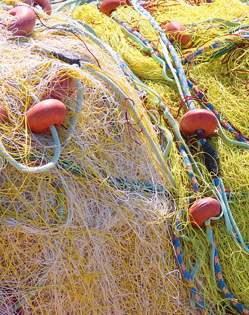Fischernetz am Hafen von Kanoni/ Korfu