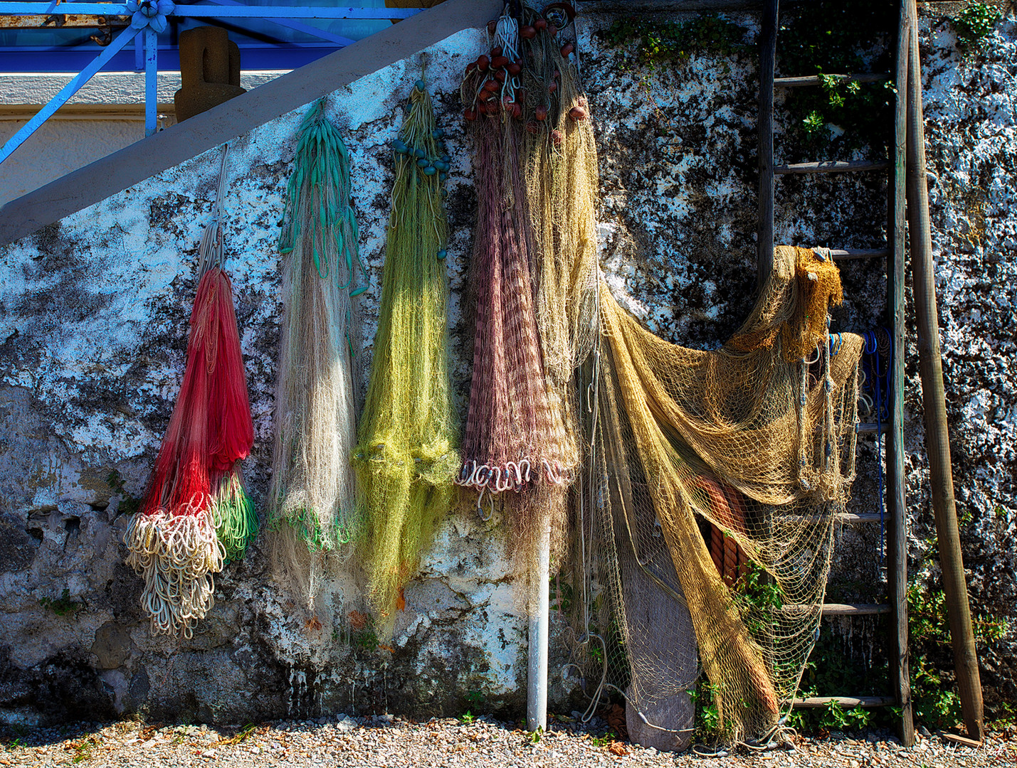 Fischernetze am Lago Maggiore