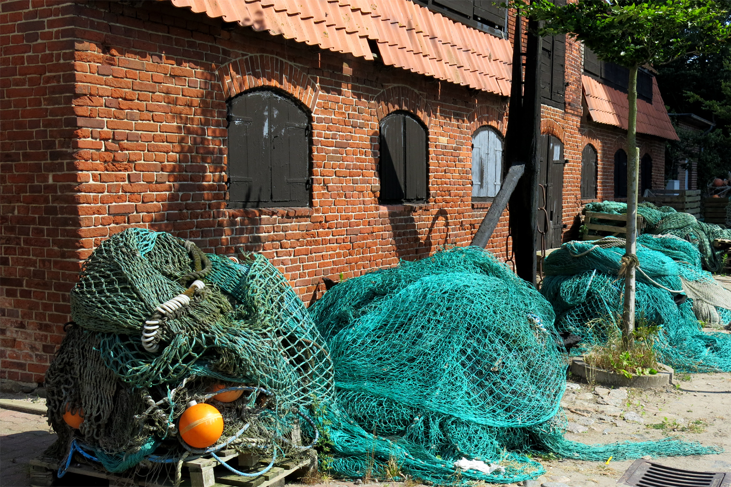 Fischernetze auf Fehmarn