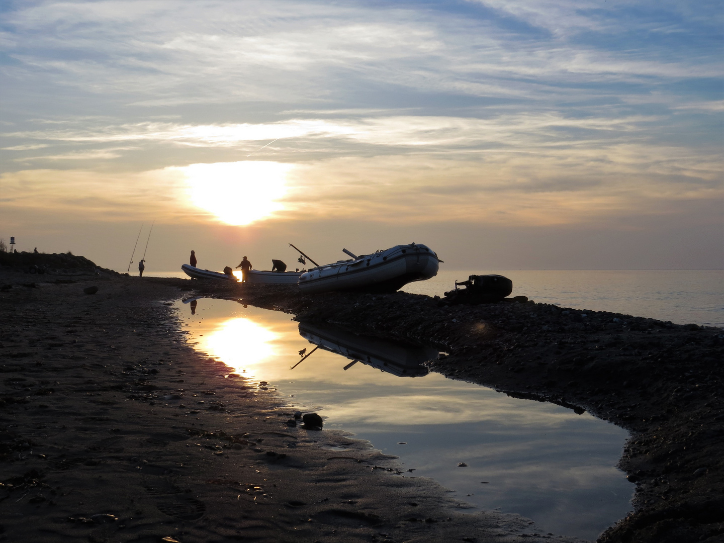 Fischfang am Abend