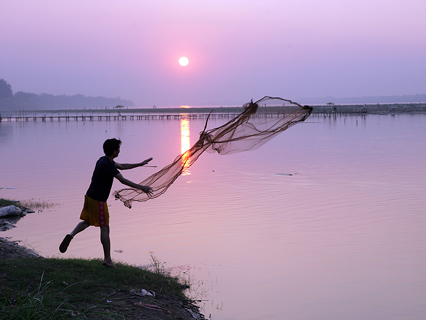 Fischfang am Mekong