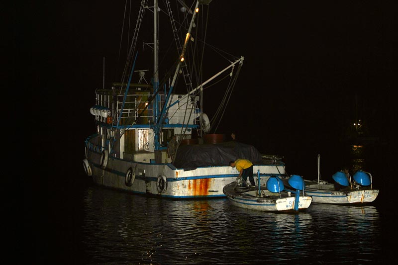 Fischfang in der Nacht