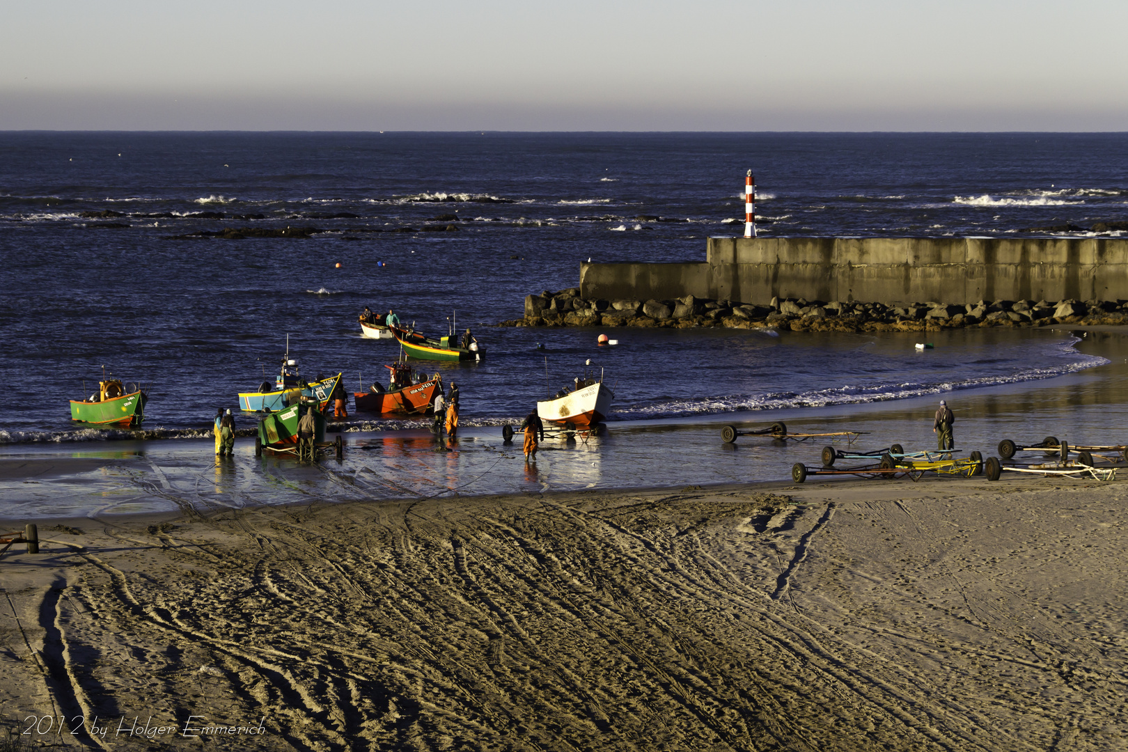 Fischfang und verkauf in Nord-Portugal