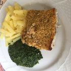 FIschfiet mit Spinat und Stengelekartoffeln