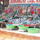 Fischhändler am Hafen in Istanbul