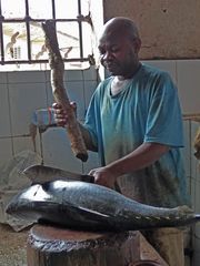 Fischhändler in  Zanzibar