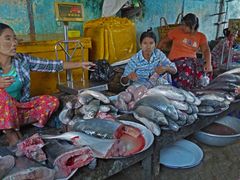 Fischhändlerin in Myanmar