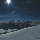 Fischiger Blick von der Wellenkuppe