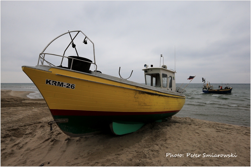 Fischkutter an der Ostsee in Krynica Morska