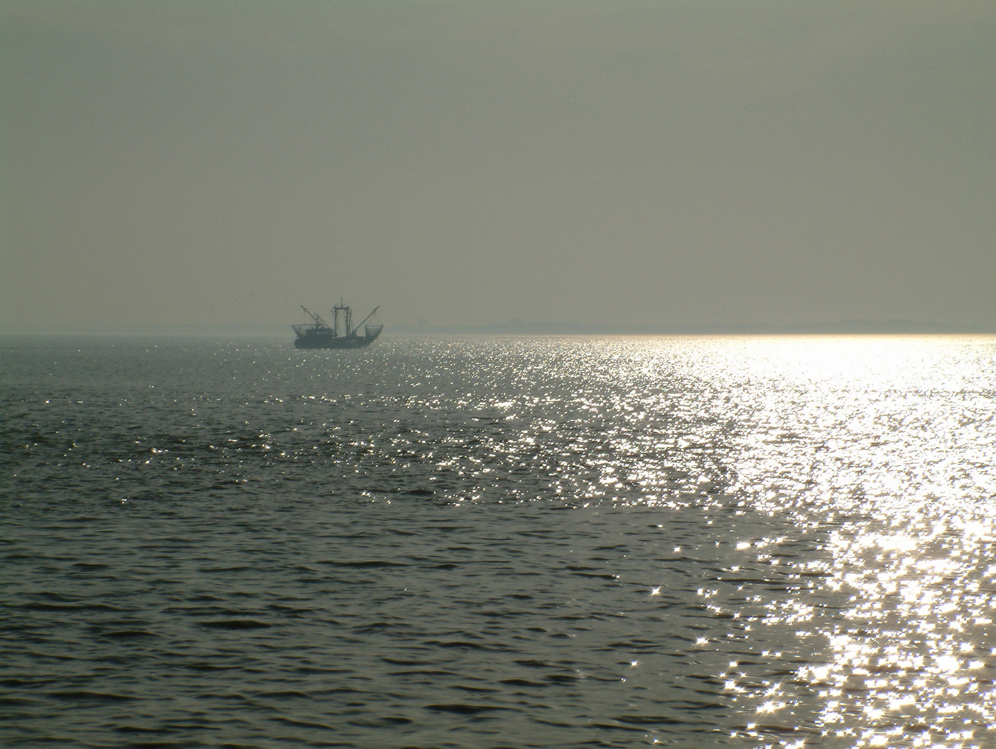 Fischkutter auf der Jade vor Wilhelmshaven