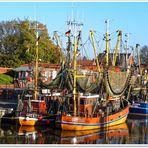 Fischkutter im Hafen von Greetsiel