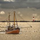 Fischkutter im Jadebusen vor Wilhelmshaven 