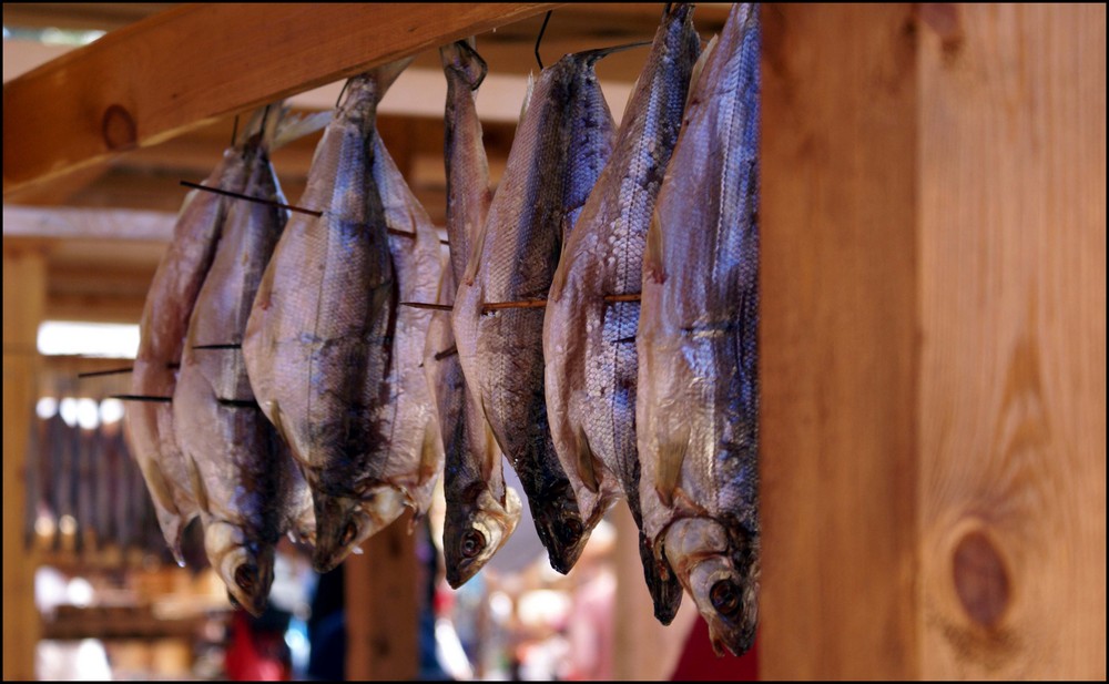 Fischmarkt am Baikalsee