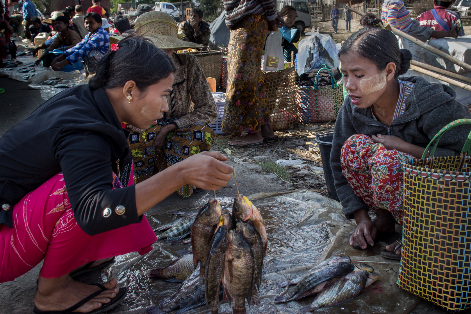 Fischmarkt am Inle-See Myanmar