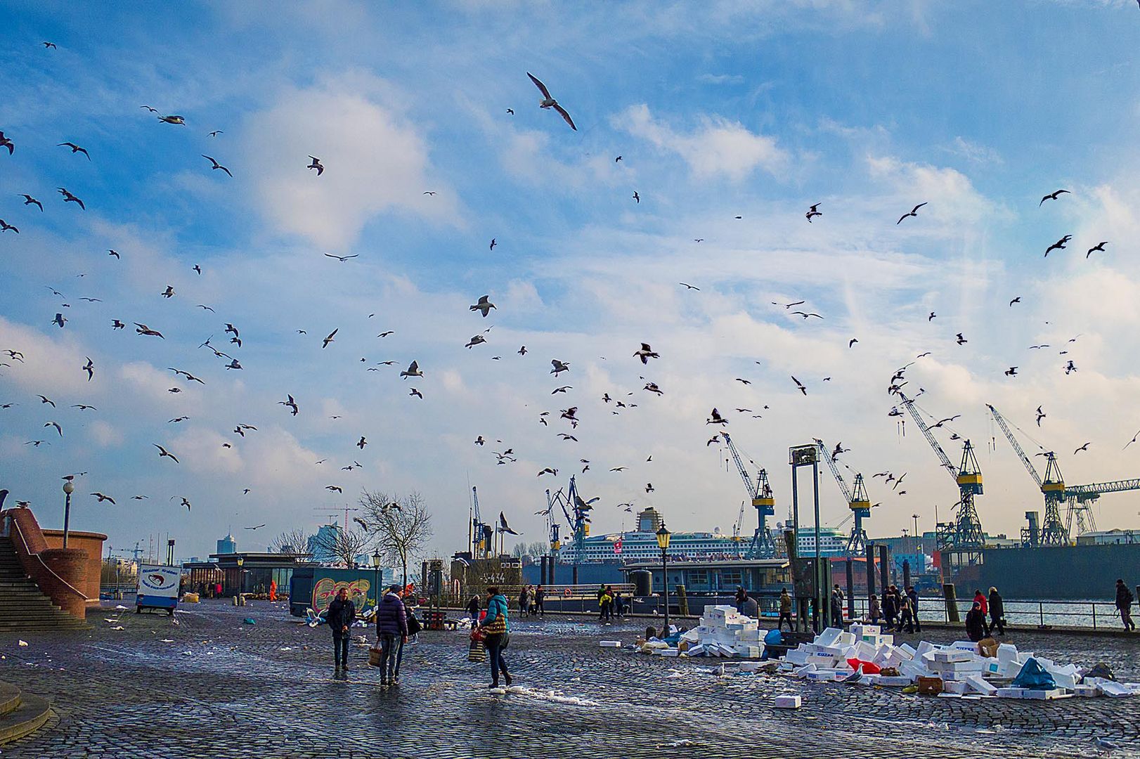 Fischmarkt, die letzten Gäste