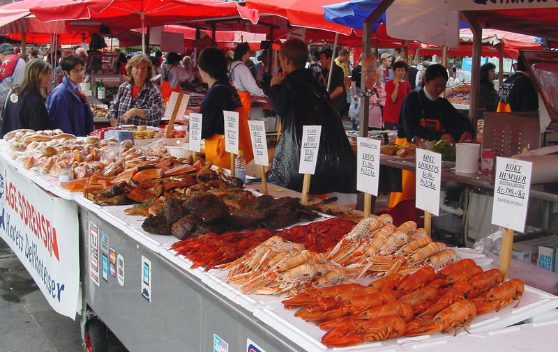 Fischmarkt in Bergen/Norwegen