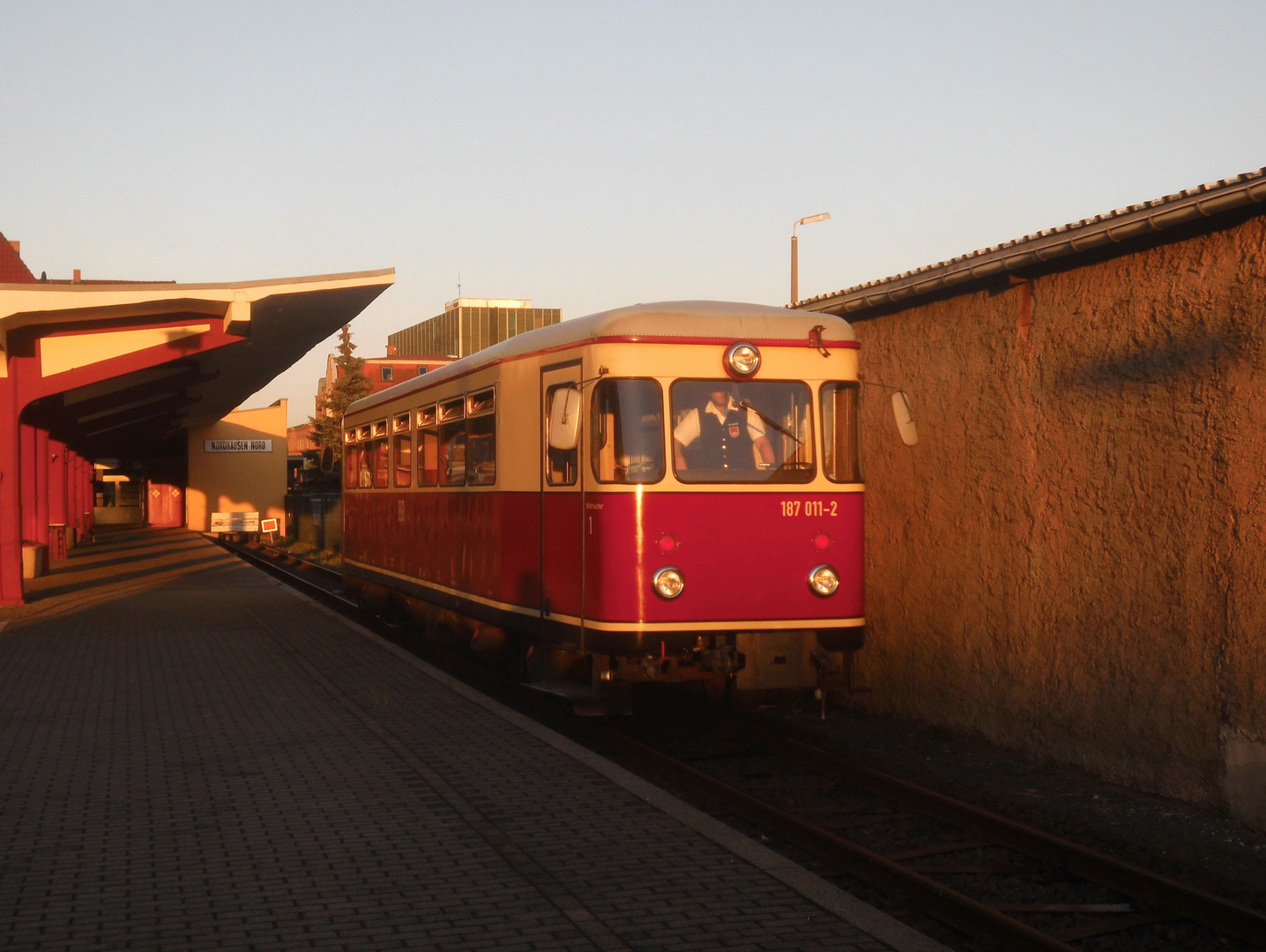 Fischstäbchen im Nordhäuser Abendlicht.